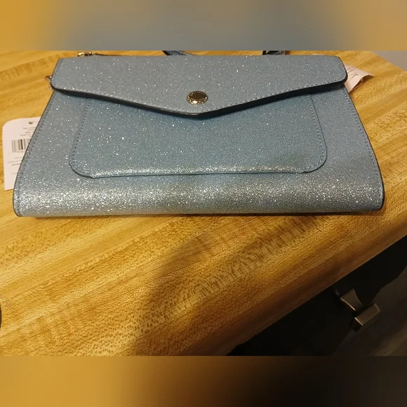 KATE SPADE NEW YORK NWT FROSTY SKY FLAP ENVELOPE CROSSBODY - Picture 10 of 13